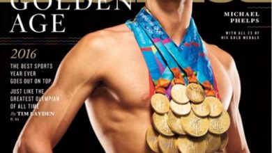 Photo de Michael Phelps a posé avec ses 8 kg de médailles olympiques